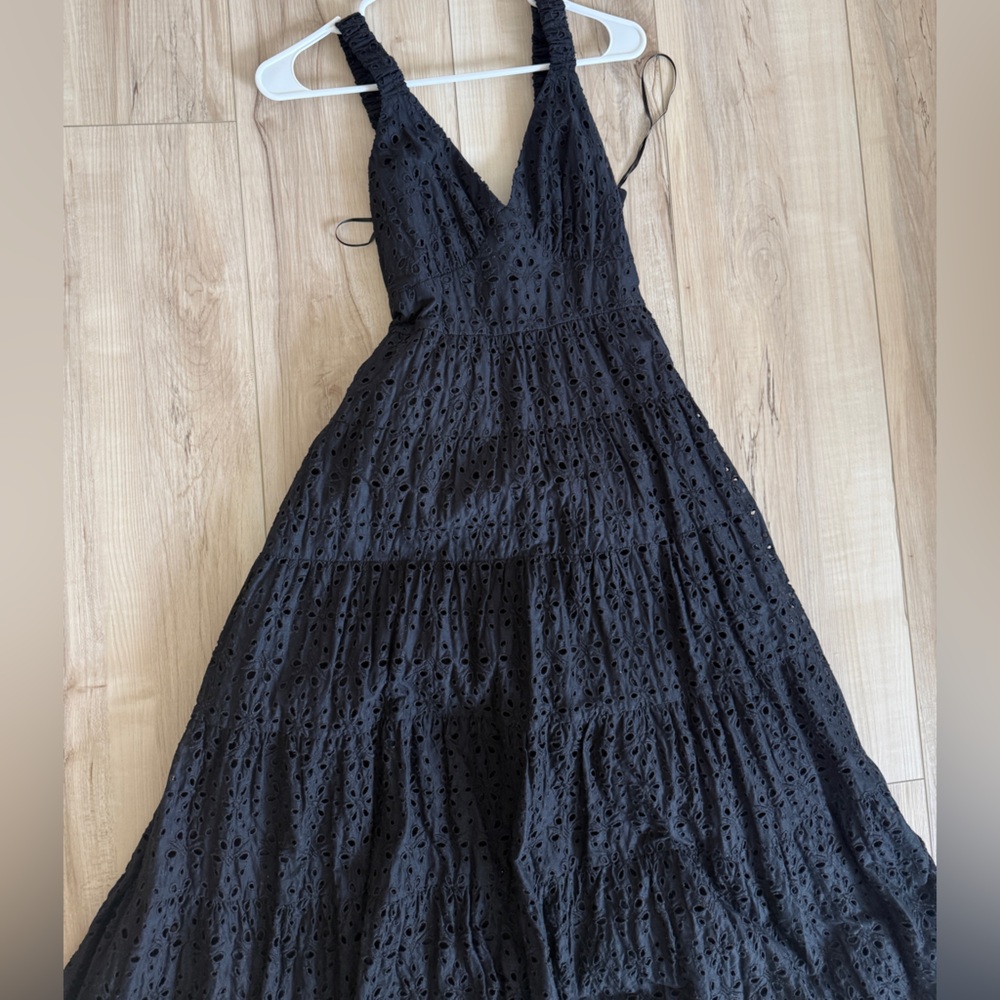 Abercrombie & Fitch Black Eyelet Dress